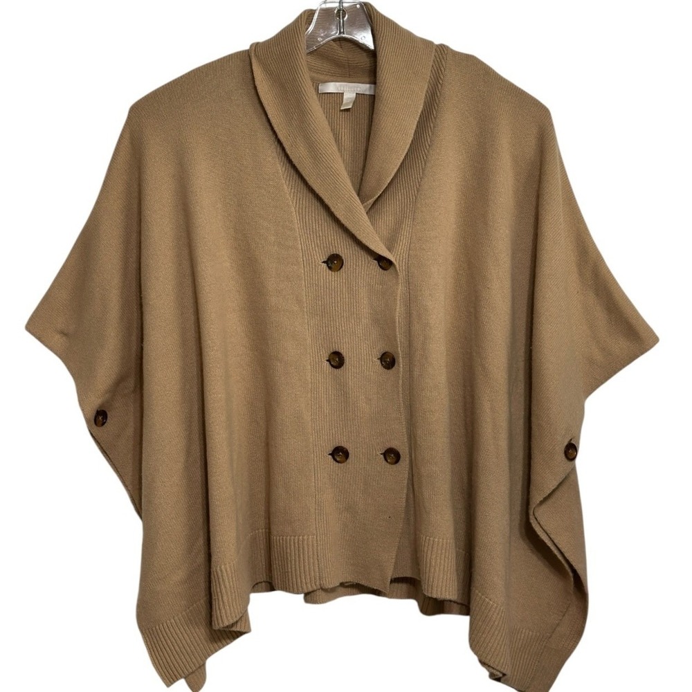 Nordstrom Collection Poncho Women Tan 100% Cashmere Luxury Capsule Fall XS/S